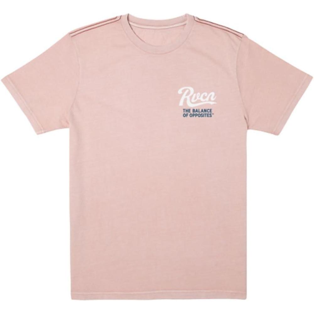 imageRVCA Mens Red Stitch Graphic Crew TShirtPennantan Pale Mauve