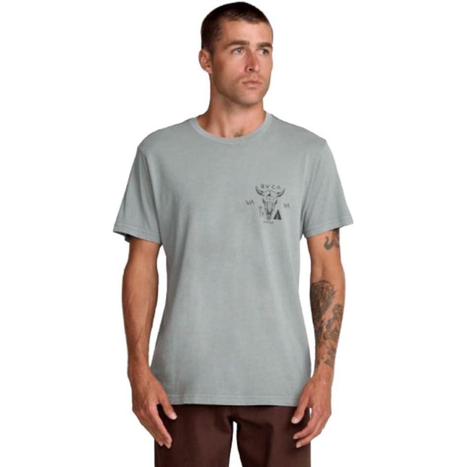 imageRVCA Mens Va All The Way Short SleeveMatus Bison  Monument