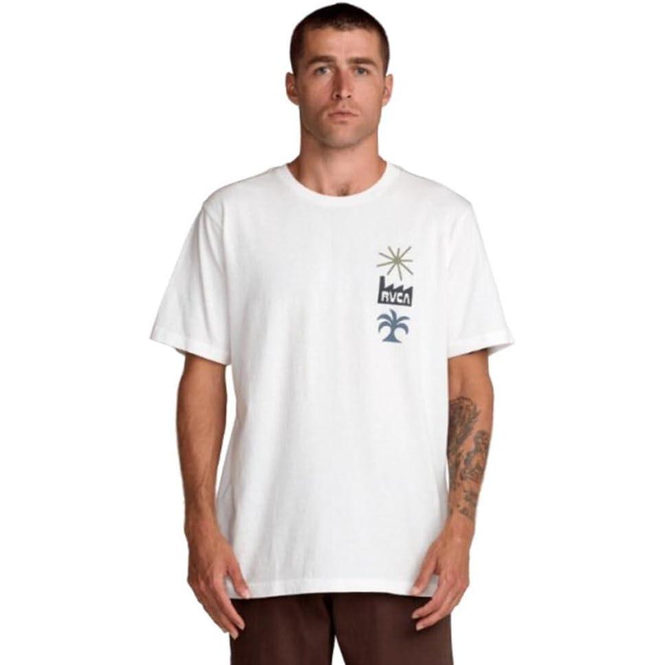 imageRVCA Mens Va All The Way Short SleeveMirage  Antique White