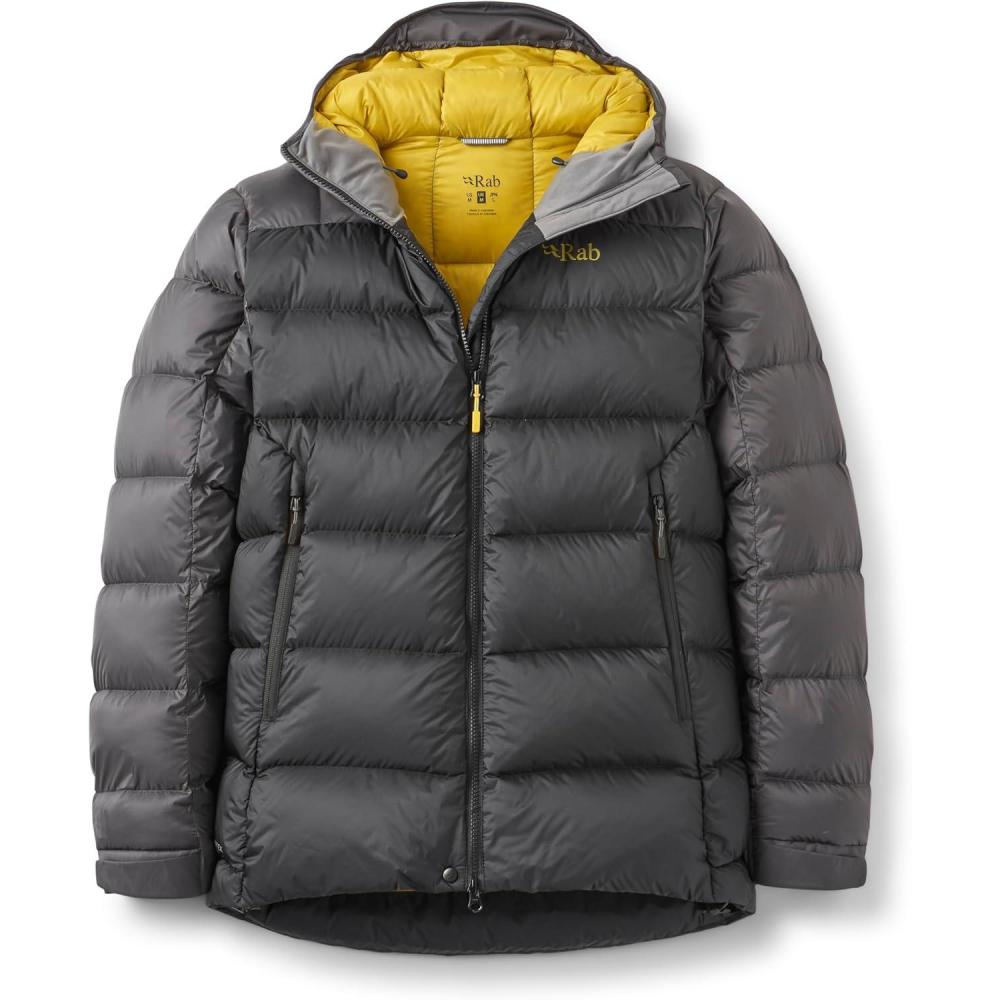 imageRab Mens Neutrino Pro Hoody Lightweight Warm Down Coat for Climbing ampamp MountaineeringBlackGraphene