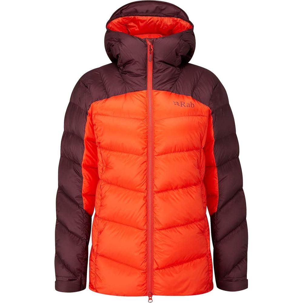 imageRab Womens Neutrino Pro Hoody Lightweight Warm Down Coat for Climbing ampamp MountaineeringDeep HeatherRed Grapefruit
