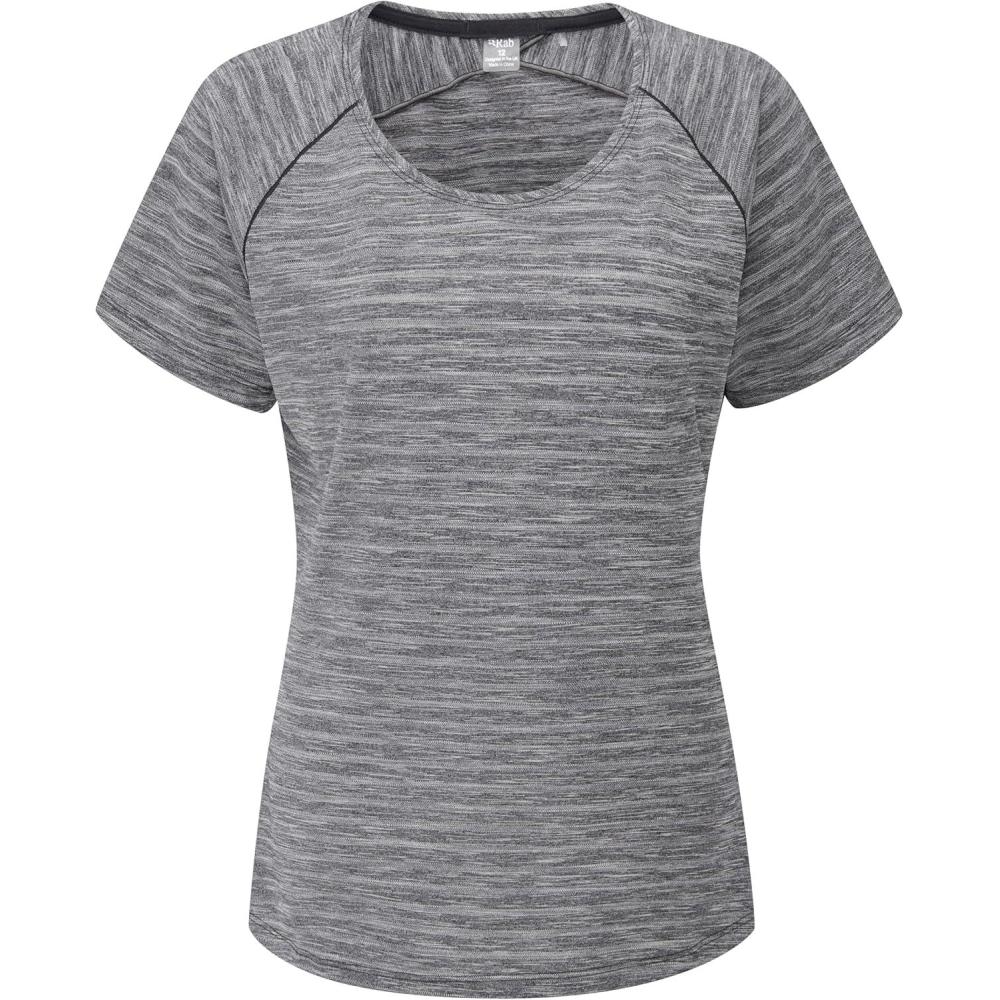 imageRab Womens Wisp Tee Breathable ShortSleeve TShirt for Hiking Climbing ampamp CasualEbony