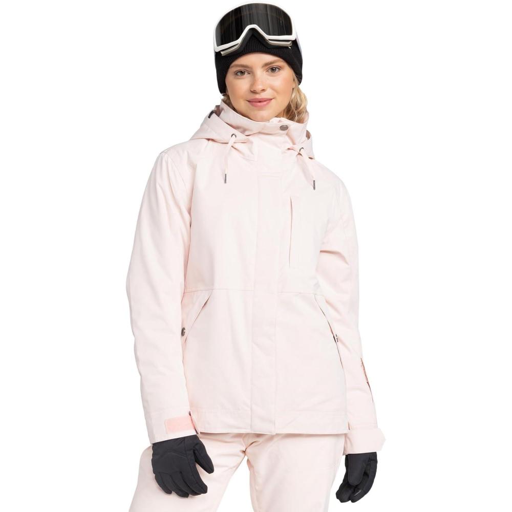 imageRoxy womens Billie Jacket 10k Waterproof Snow Jacket Tailored Fit Pfasfree InsulatedPink Salt