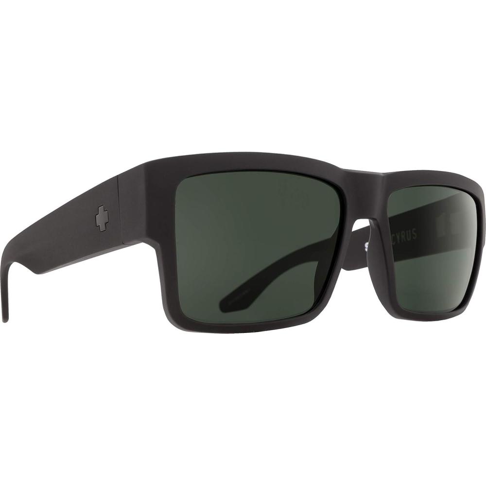 imageSPY Optic Cyrus Square Sunglasses Color and Contrast Enhancing LensesMatte BlackHappy GrayGreen