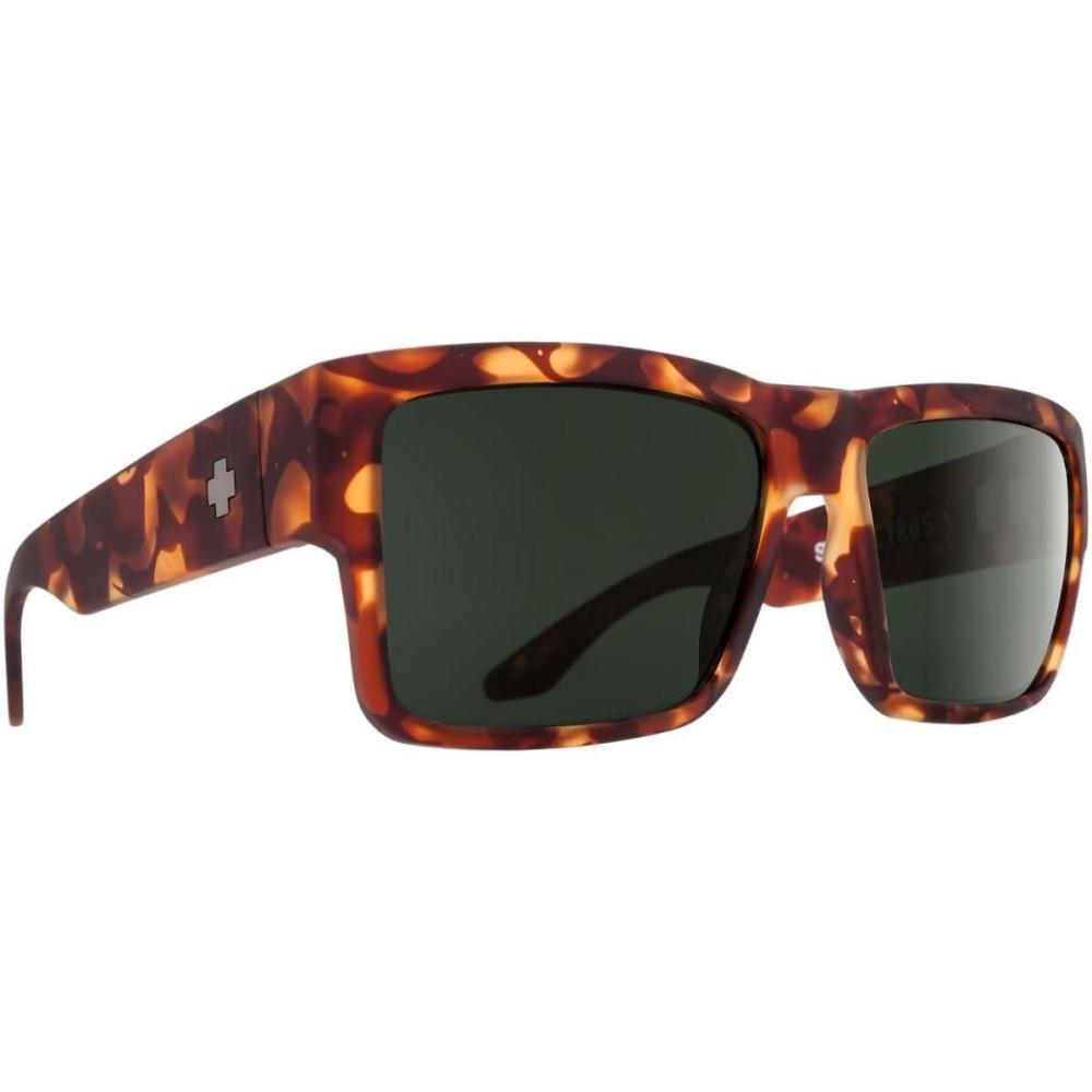 imageSPY Optic Cyrus Square Sunglasses Color and Contrast Enhancing LensesSoft Matte Camo TortHappy GrayGreen