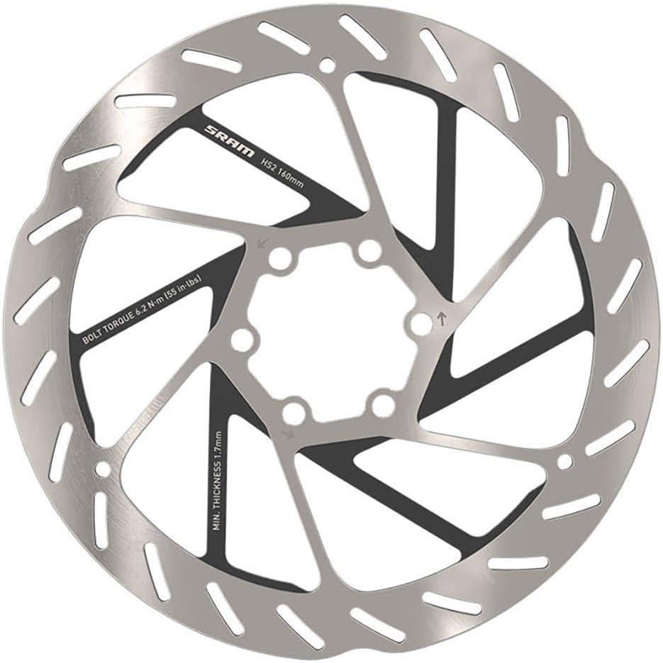 imageSRAM HS2 Disc Brake Rotor 200mm 6Bolt Rounded SilverBlack220mm
