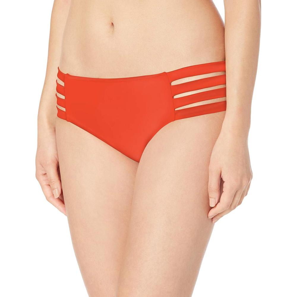 imageSeafolly Womens Multi Strap Hipster Full Coverage Bikini Bottom SwimsuitActive Tangelo