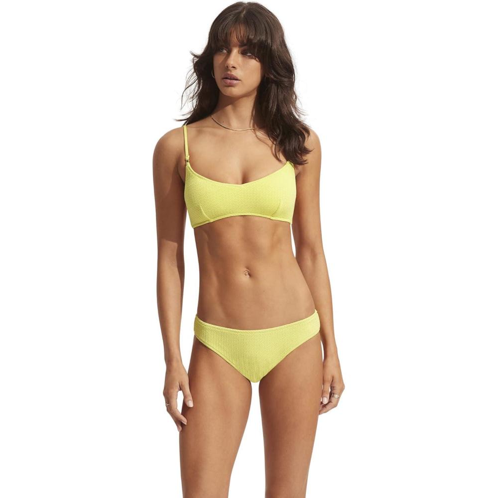 imageSeafolly Womens Standard Bralette Bikini Top Swimsuit with Clip BackSea Dive Wild Lime