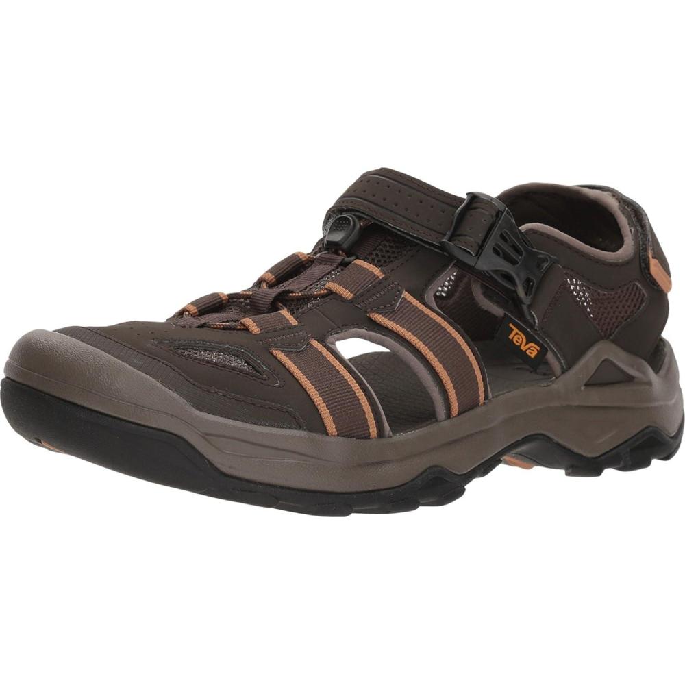 imageTeva Mens M Omnium 2 Leather Fisherman SandalBlack Olive