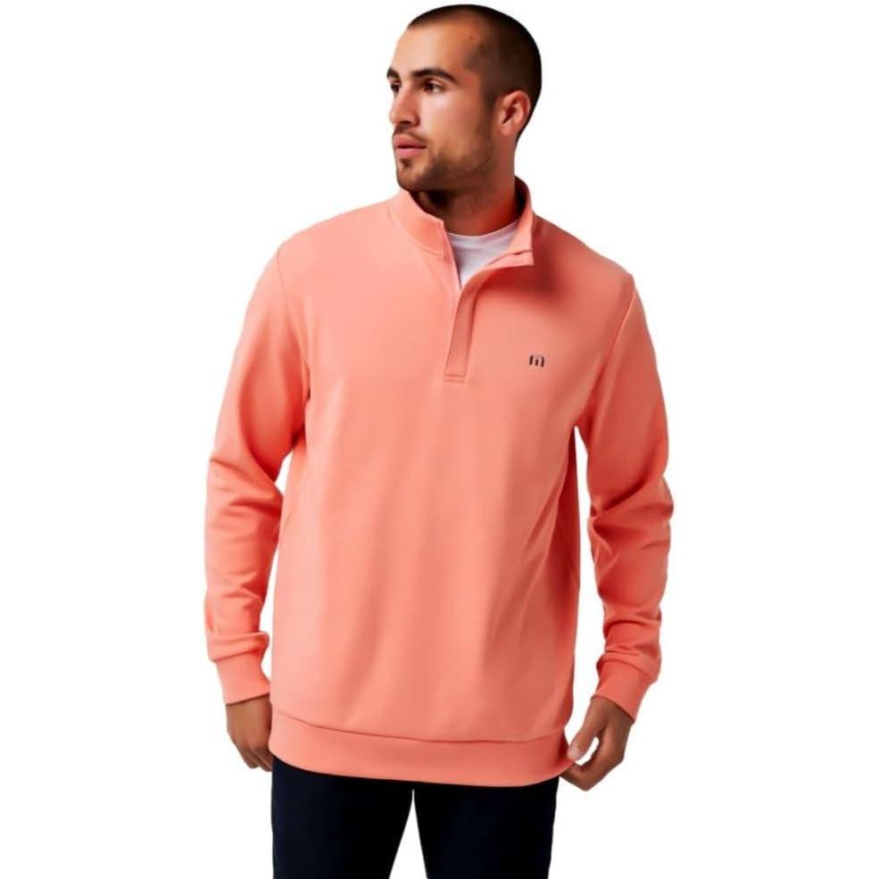 imageTravisMathew mens Cloud Quarter Zip 20Terra Cotta