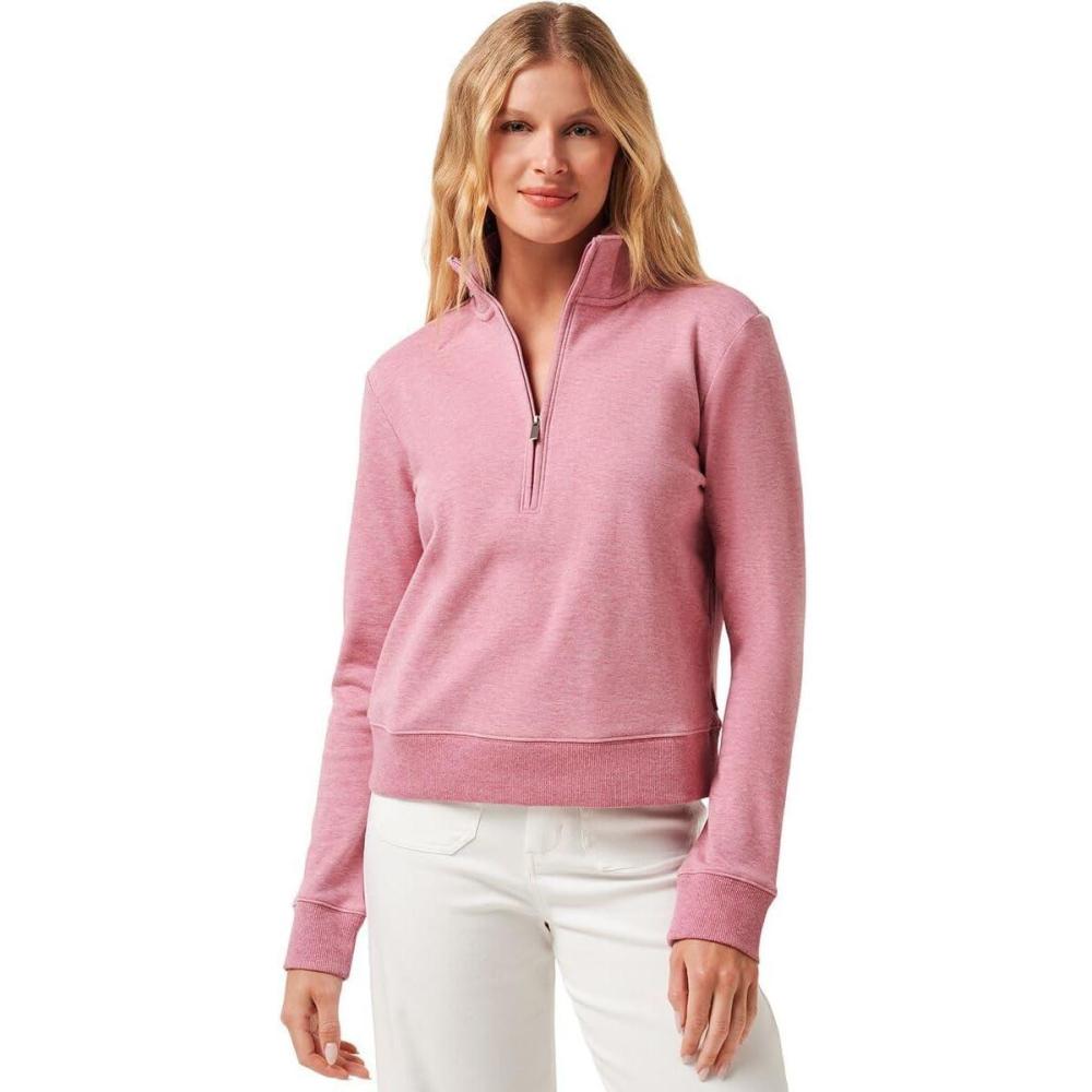imageTravisMathew womens Cloud 12 ZipHeather Foxglove