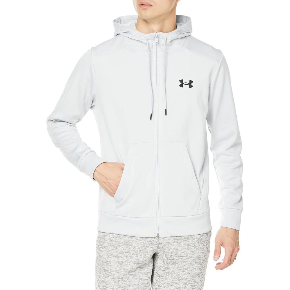 imageUnder Armour Mens Armourfleece Full Zip Hoodie014 Halo Gray   Black