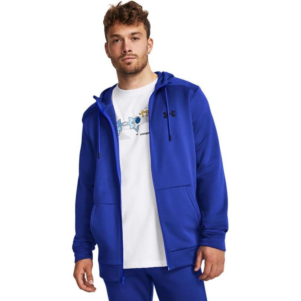 imageUnder Armour Mens Armourfleece Full Zip Hoodie400 Team Royal   Black
