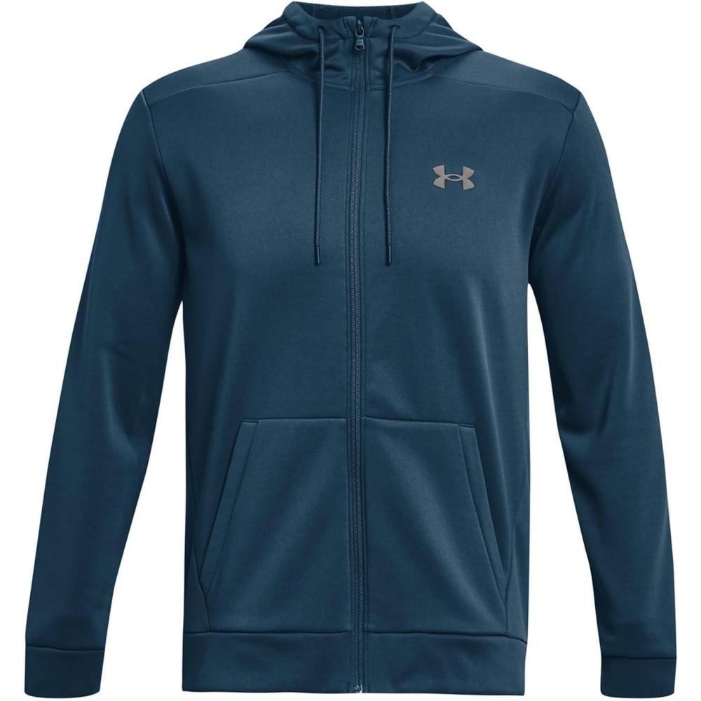 imageUnder Armour Mens Armourfleece Full Zip Hoodie437 Petrol Blue   Pewter