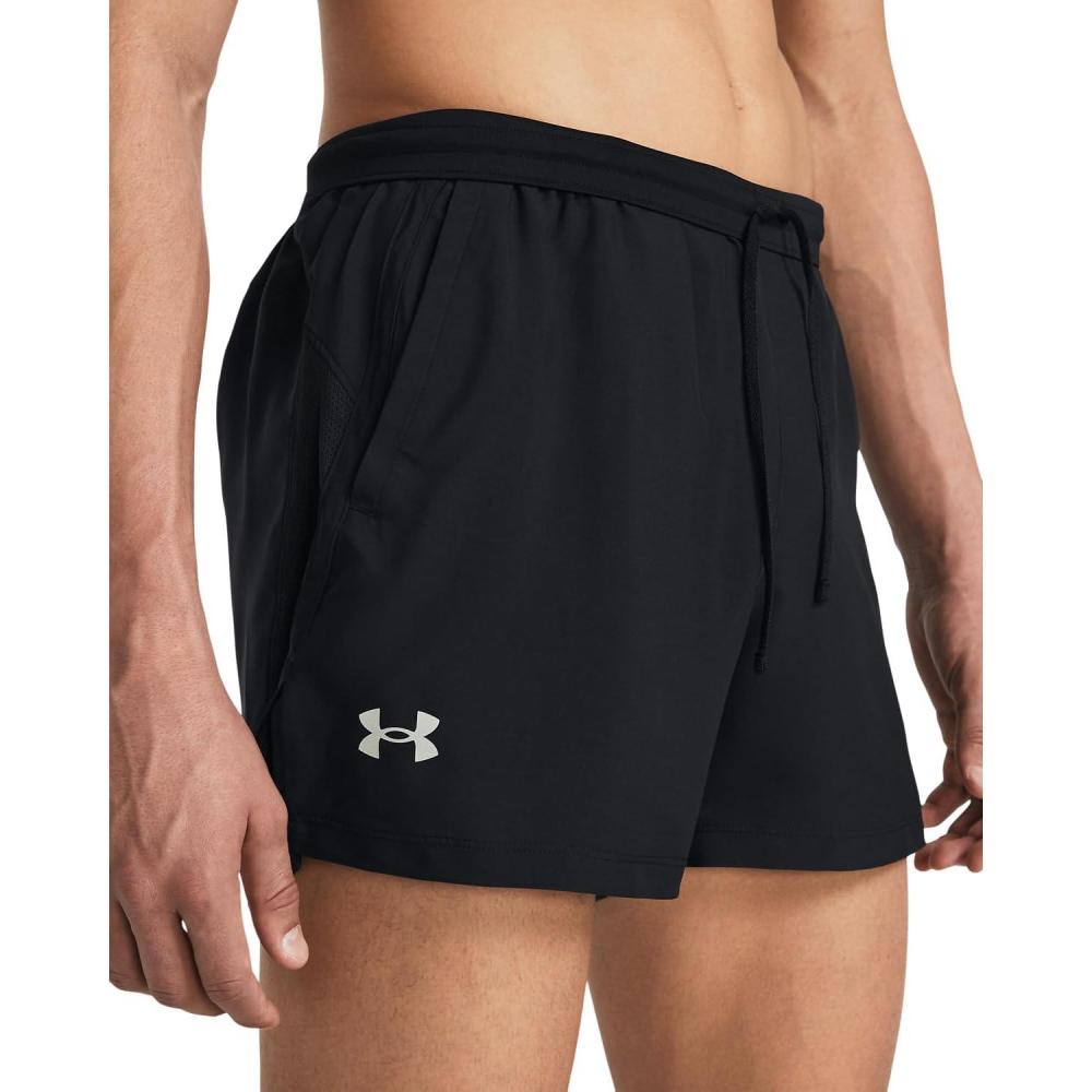 imageUnder Armour Mens Launch Run 5quot Shorts001 Black Black Reflective
