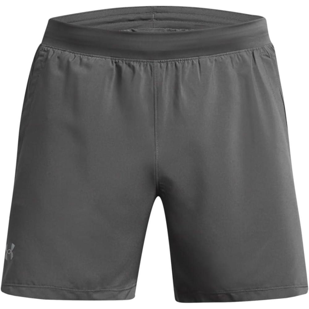 imageUnder Armour Mens Launch Run 5quot Shorts025 Castlerock Castlerock Reflective