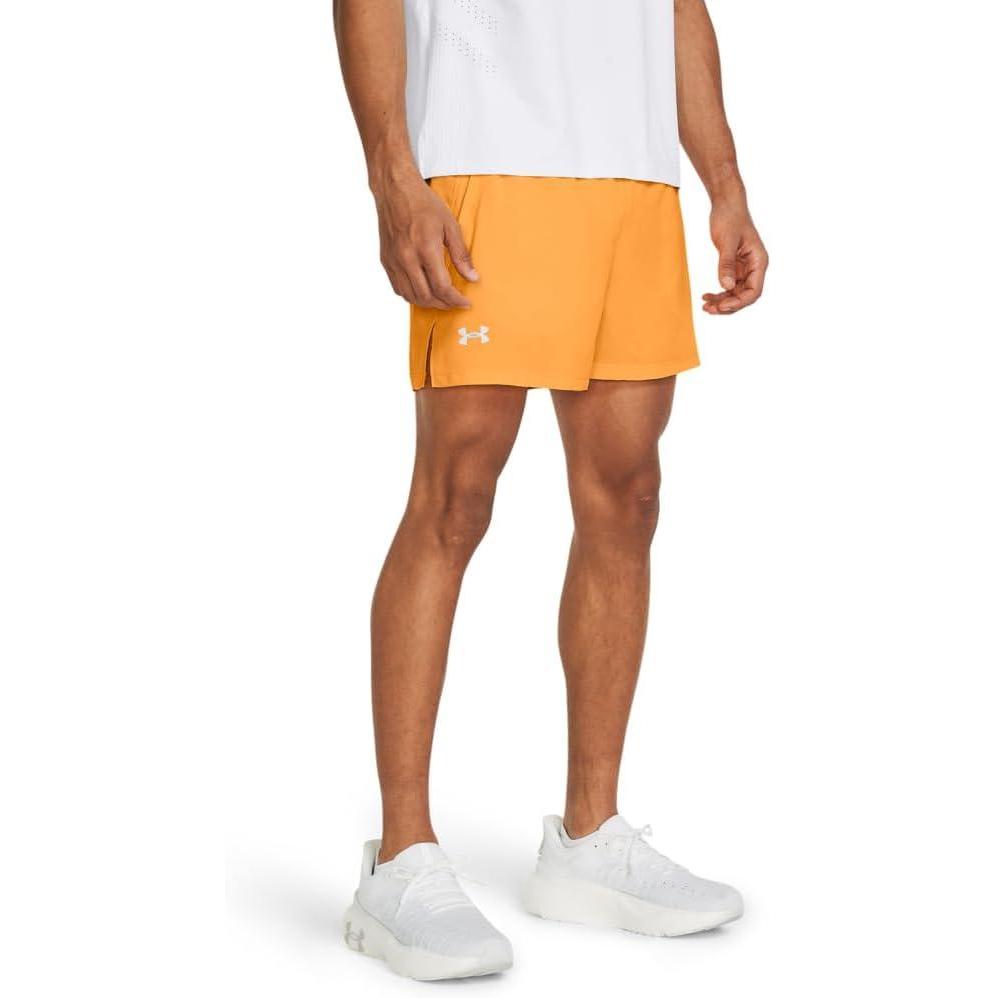 imageUnder Armour Mens Launch Run 5quot Shorts803 Nova Orange Nova Orange Reflective