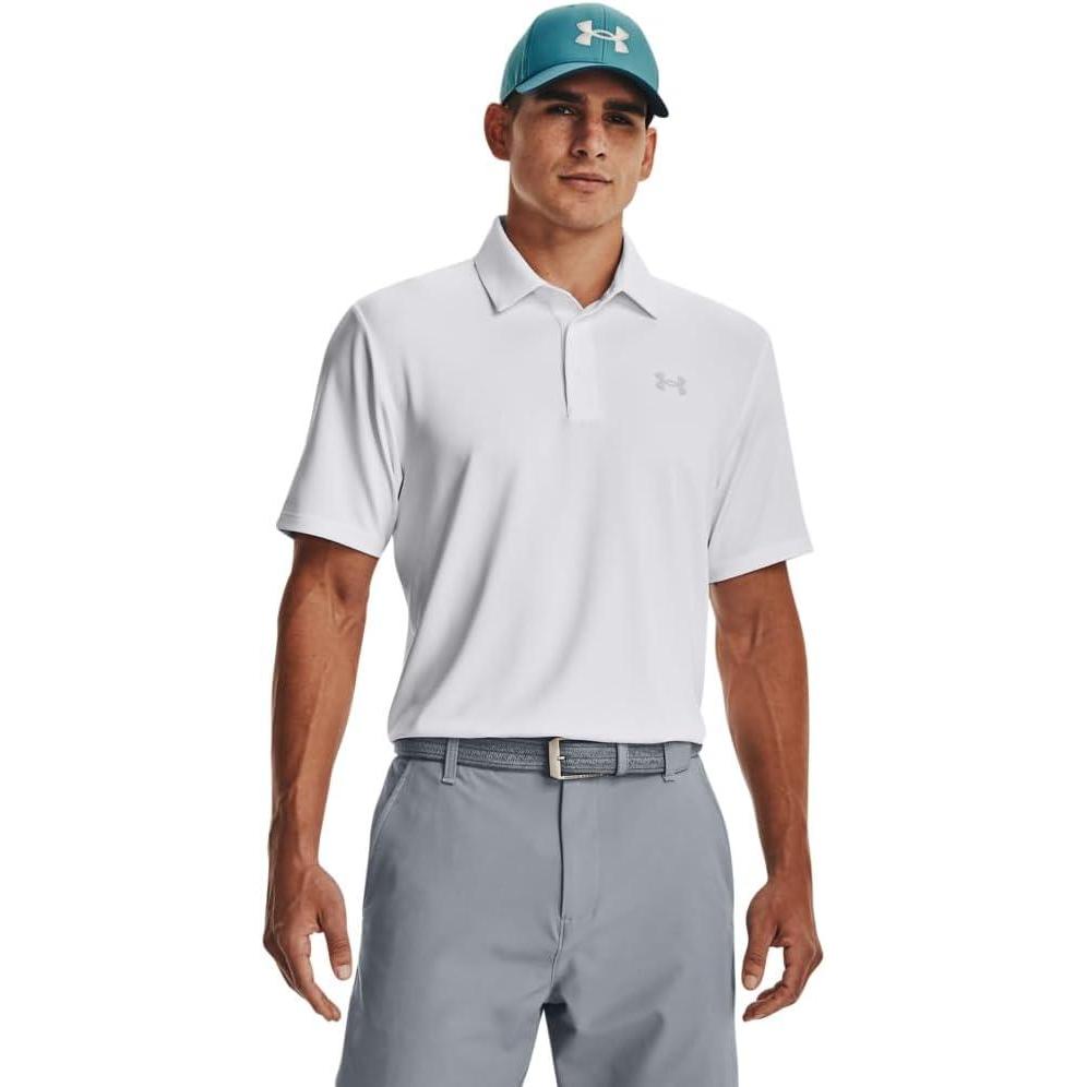 imageUnder Armour Mens Playoff Polo 30100 White White Halo Gray