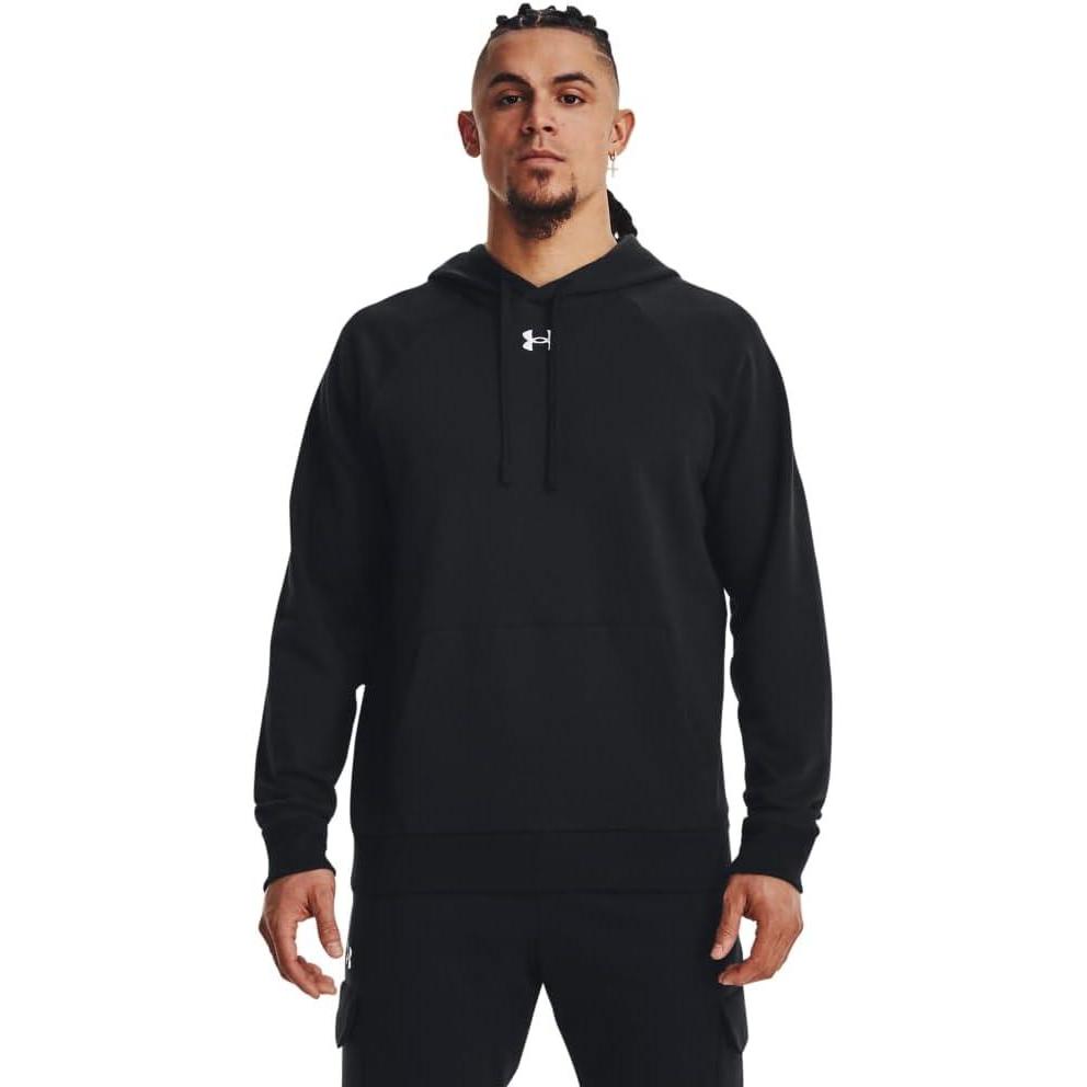 imageUnder Armour Mens Rival Fleece Sportstyle Logo Hoodie001 Black White