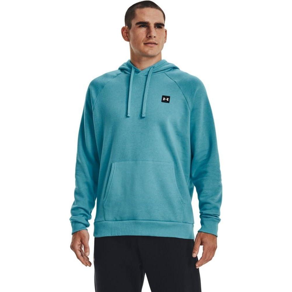 imageUnder Armour Mens Rival Fleece Sportstyle Logo Hoodie433 Glacier Blue Onyx White