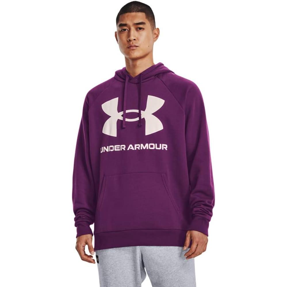 imageUnder Armour Mens Rival Fleece Sportstyle Logo Hoodie514 Rivalry Onyx White