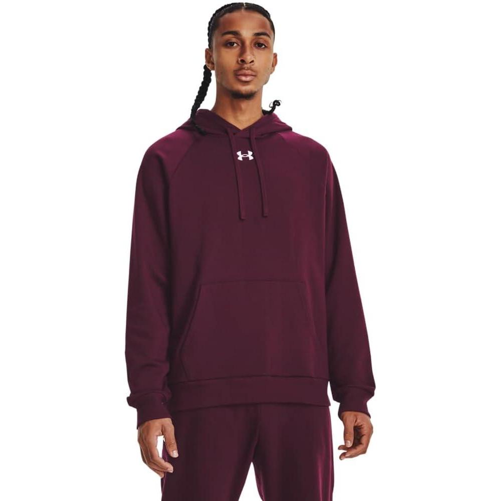 imageUnder Armour Mens Rival Fleece Sportstyle Logo Hoodie600 Dark Maroon Wham