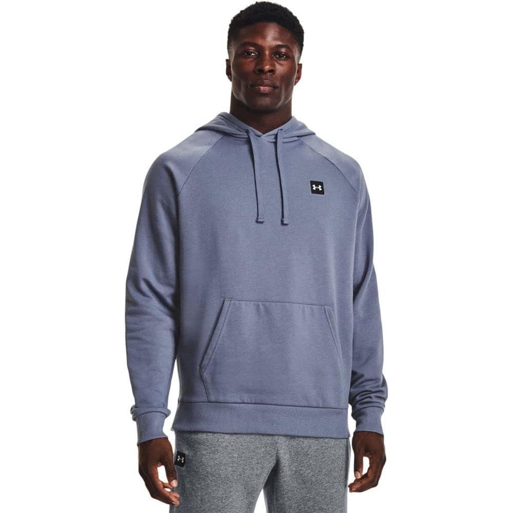 imageUnder Armour Mens Rival Fleece Sportstyle Logo Hoodie767 Aurora Purple Onyx White
