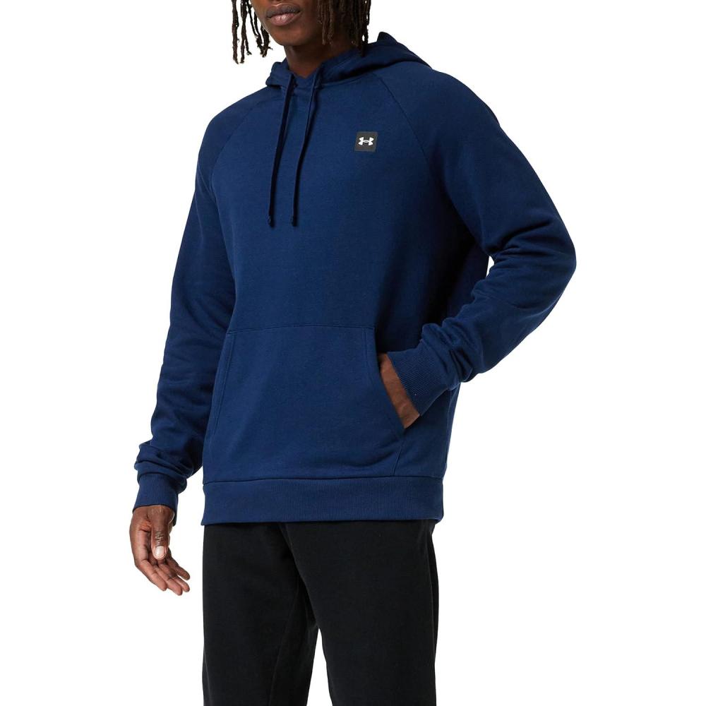 imageUnder Armour Mens Rival Fleece Sportstyle Logo HoodieAcademy Blue 408Onyx White