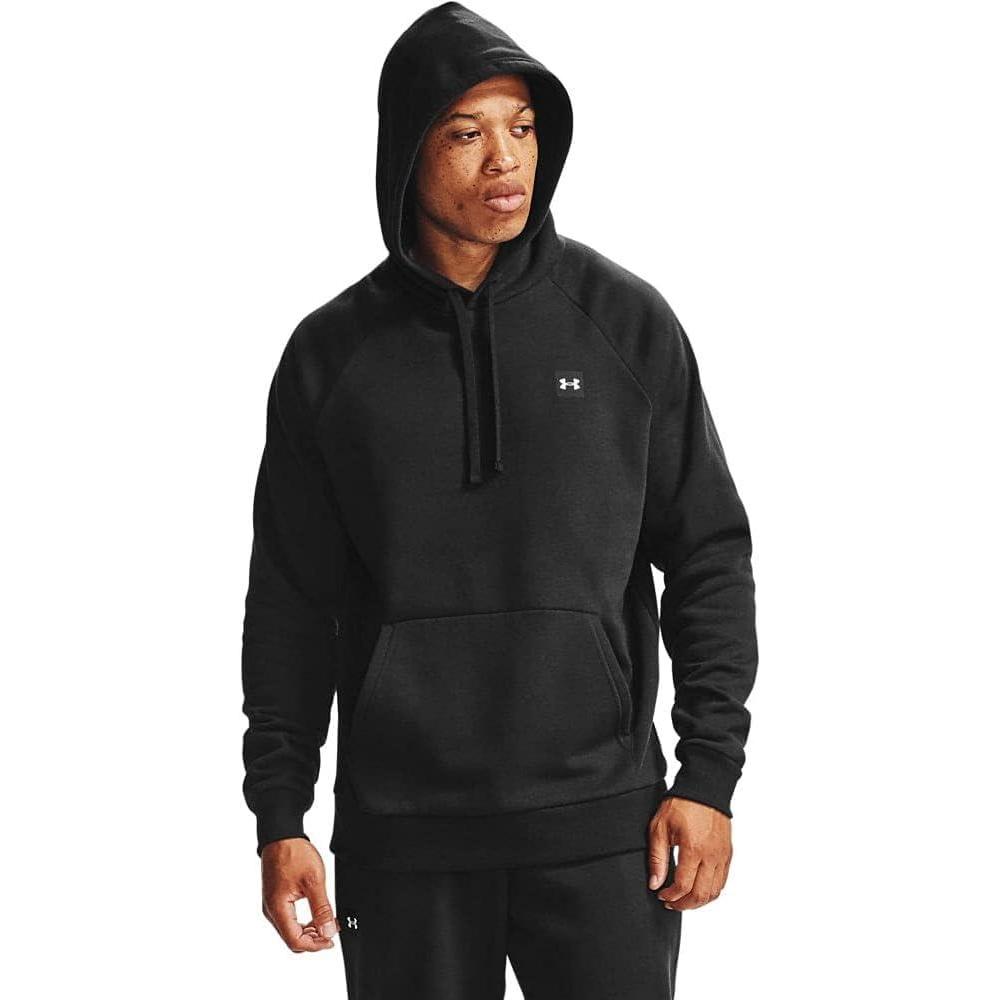imageUnder Armour Mens Rival Fleece Sportstyle Logo HoodieBlack 001Onyx White