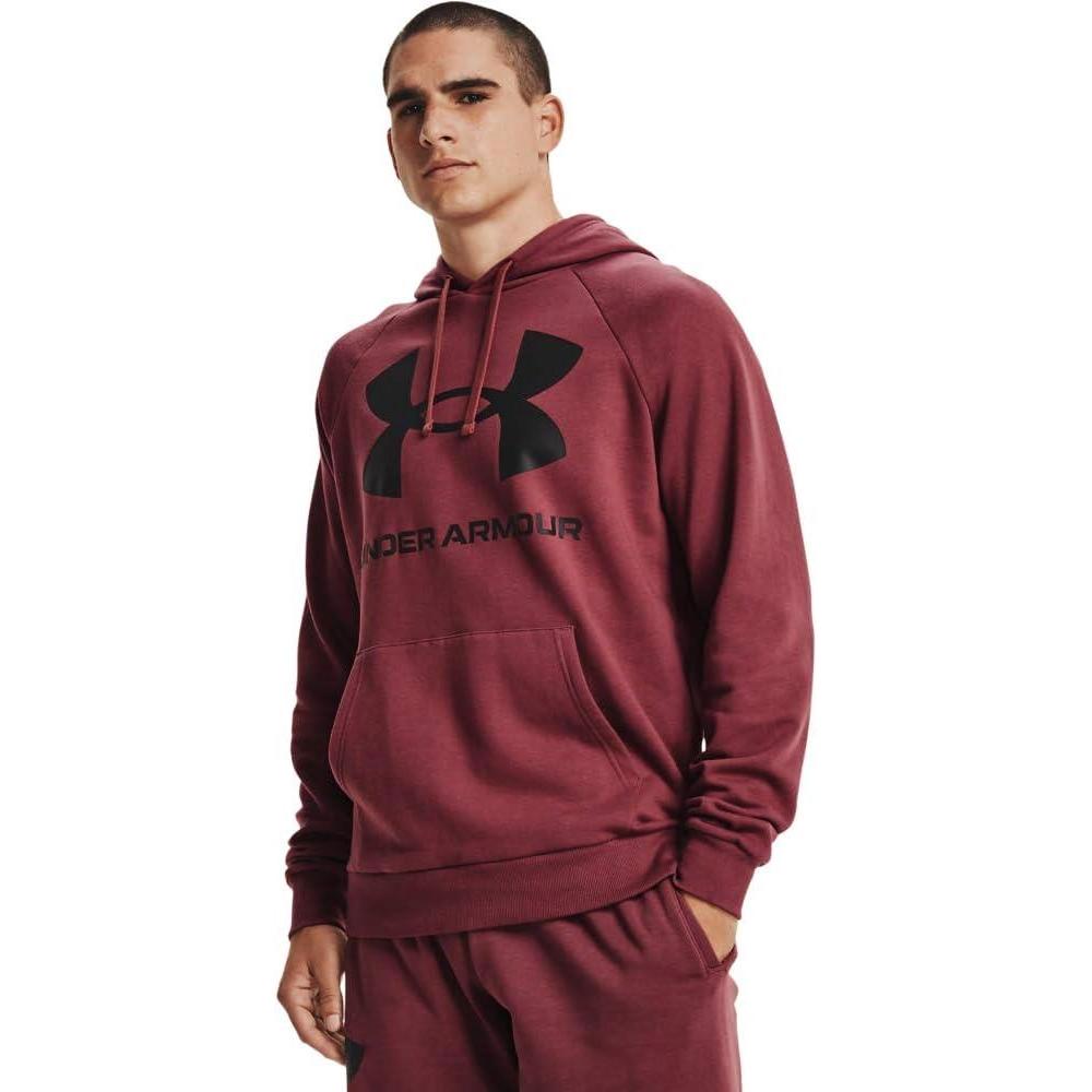 imageUnder Armour Mens Rival Fleece Sportstyle Logo HoodieBlur 652Black