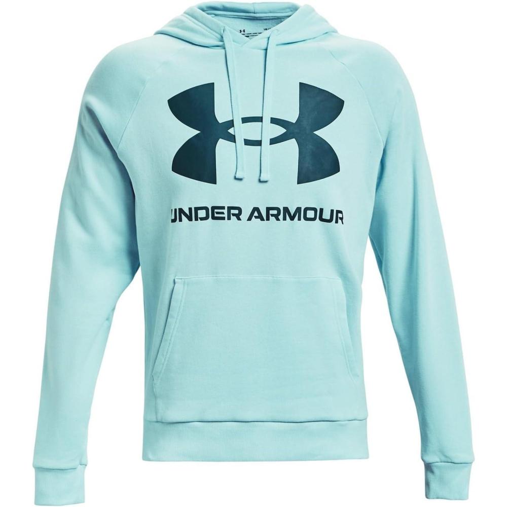 imageUnder Armour Mens Rival Fleece Sportstyle Logo HoodieBreeze 441Dark Cyan