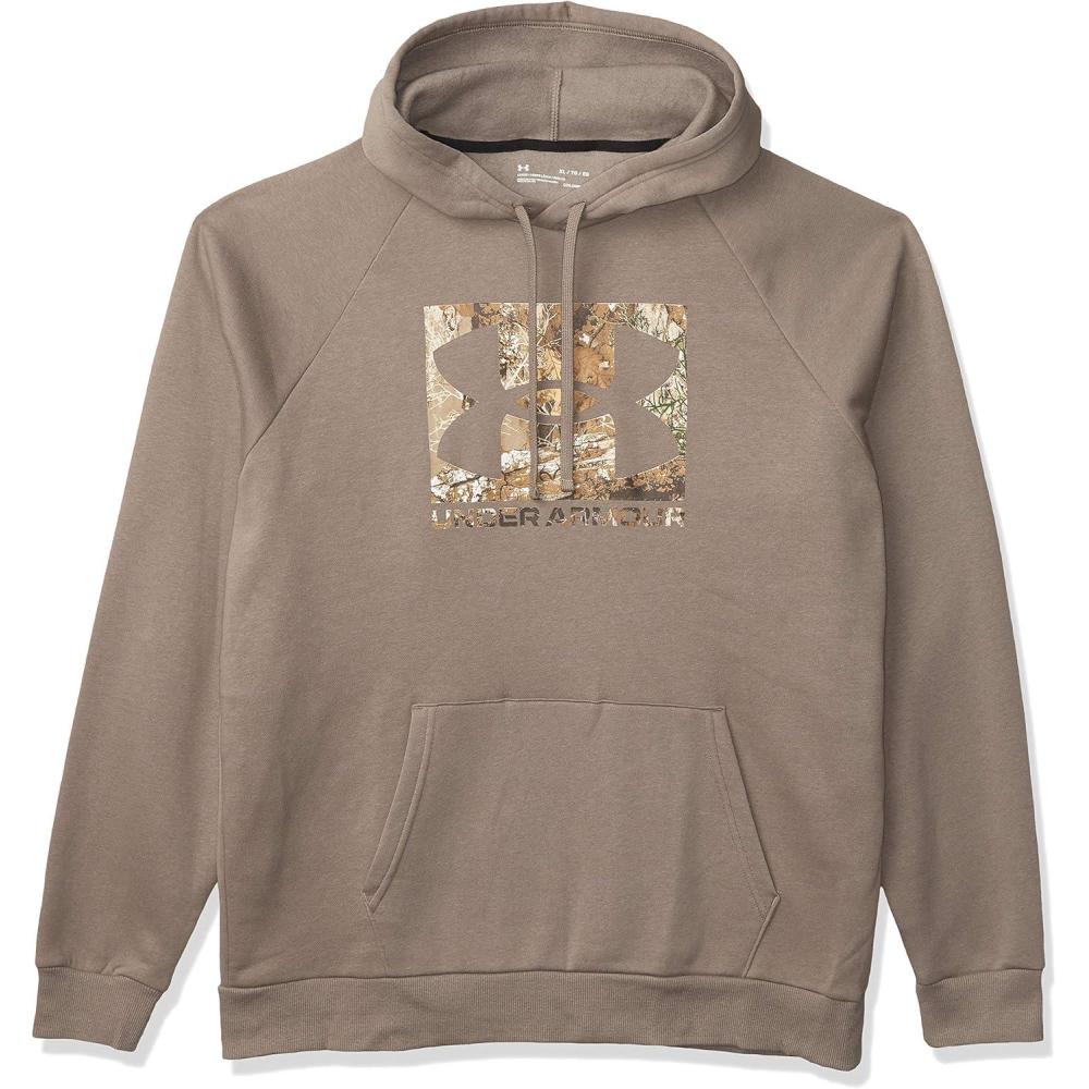 imageUnder Armour Mens Rival Fleece Sportstyle Logo HoodieBrown Umber 281Realtree Edge