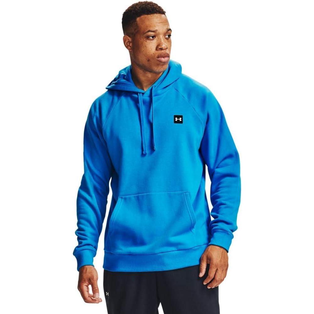 imageUnder Armour Mens Rival Fleece Sportstyle Logo HoodieElectric Blue 428Onyx White