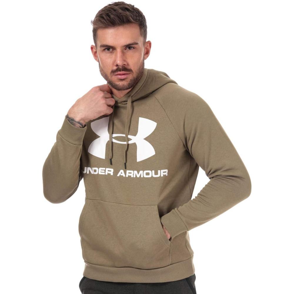 imageUnder Armour Mens Rival Fleece Sportstyle Logo HoodieGreen
