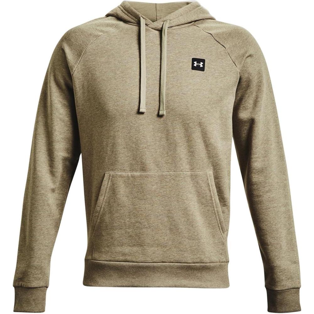 imageUnder Armour Mens Rival Fleece Sportstyle Logo HoodieKhaki Gray Light Heather 038Gray