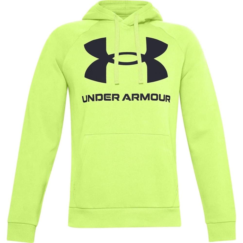 imageUnder Armour Mens Rival Fleece Sportstyle Logo HoodieLime Fizz 291Black