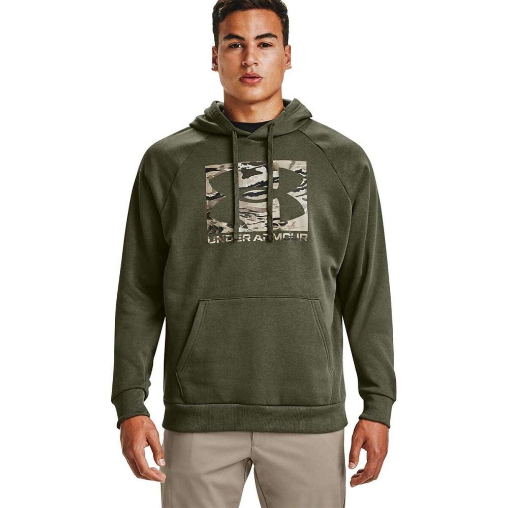imageUnder Armour Mens Rival Fleece Sportstyle Logo HoodieMarine Od Green 390Ua Barren Camo