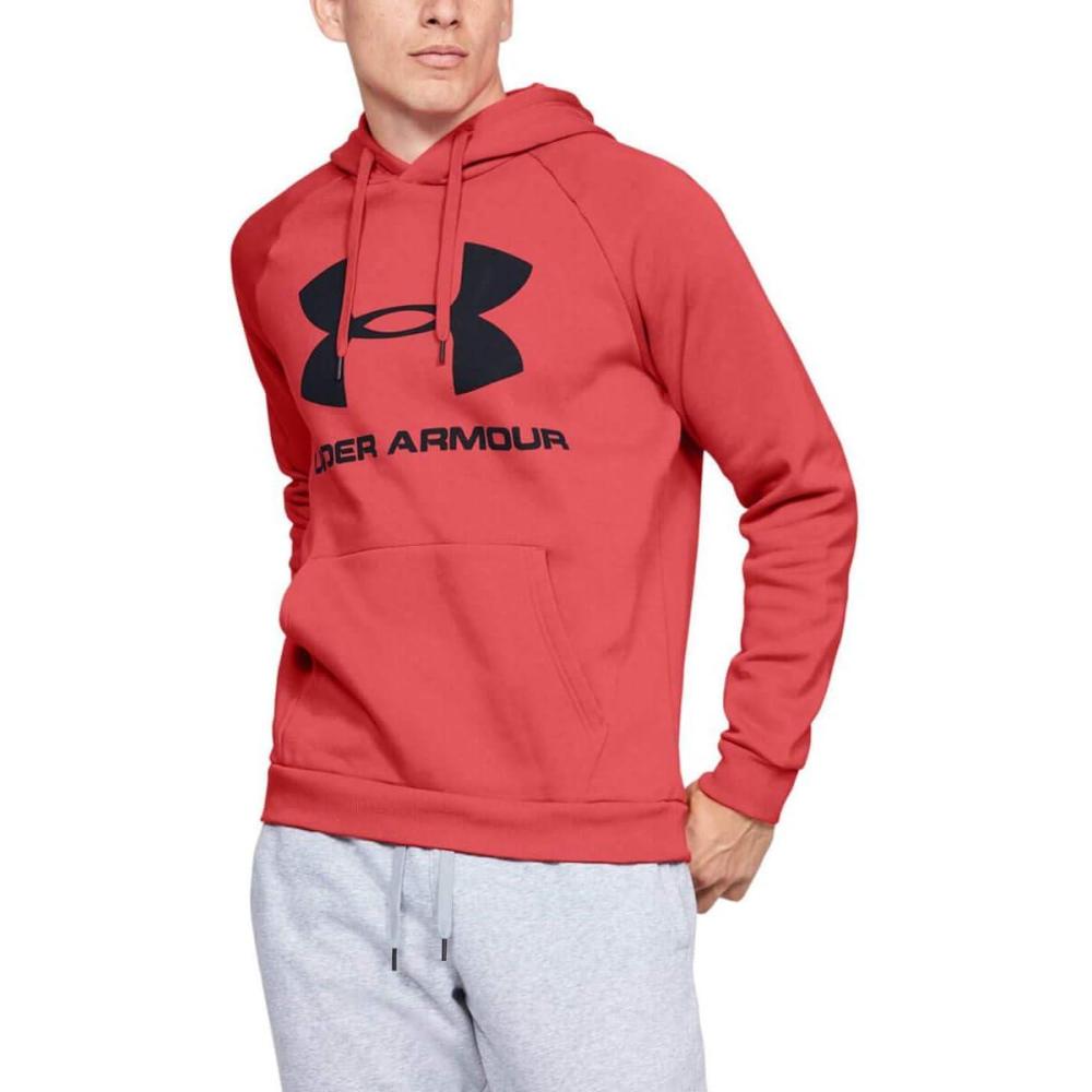 imageUnder Armour Mens Rival Fleece Sportstyle Logo HoodieMartian Red