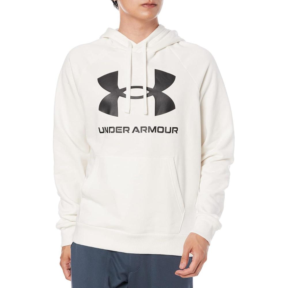 imageUnder Armour Mens Rival Fleece Sportstyle Logo HoodieOnyx White 112Black