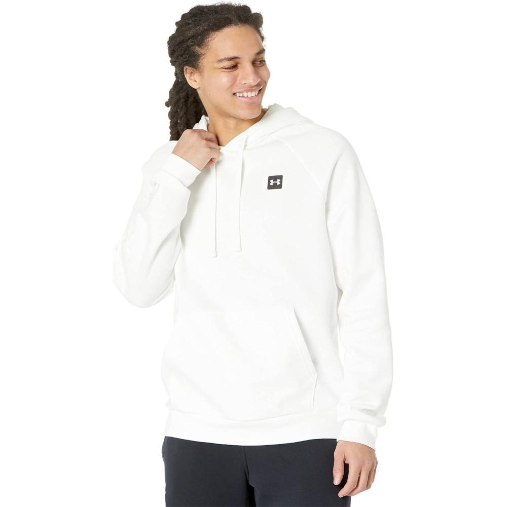 imageUnder Armour Mens Rival Fleece Sportstyle Logo HoodieOnyx White 112Onyx White