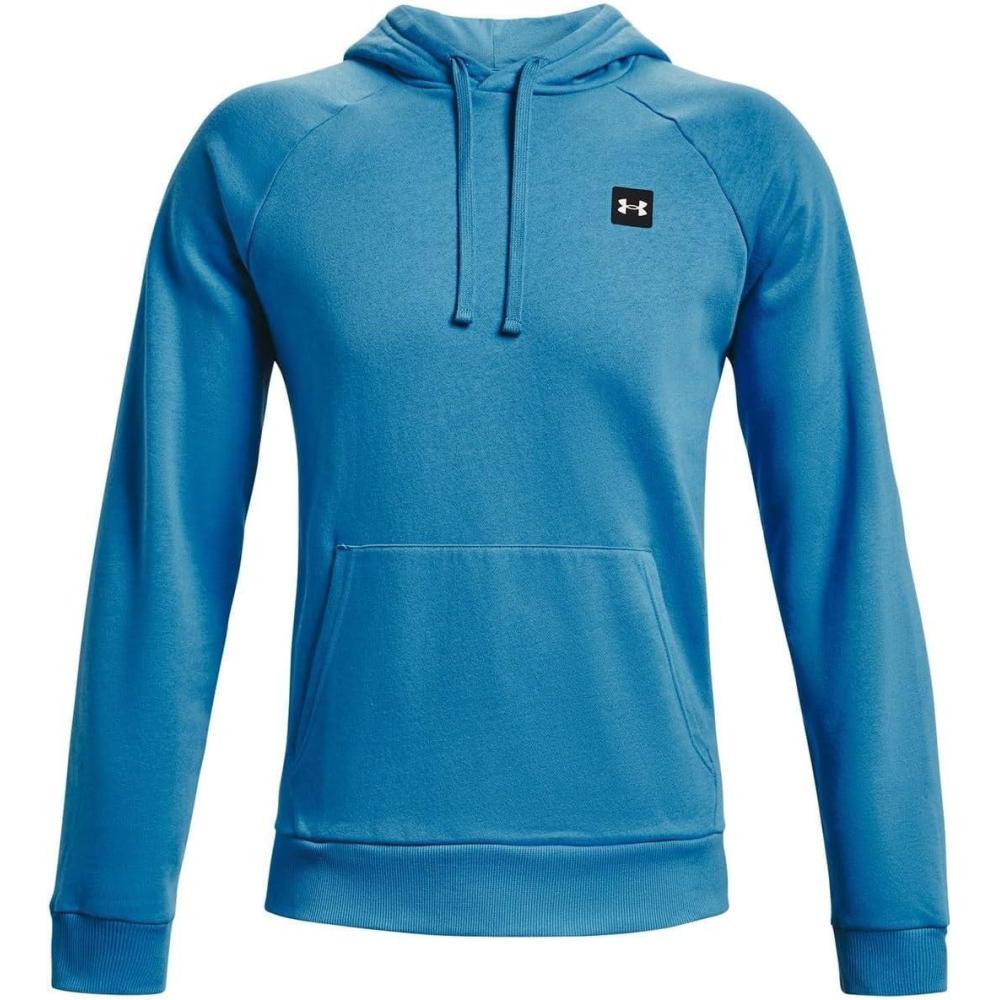 imageUnder Armour Mens Rival Fleece Sportstyle Logo HoodieRadar Blue 422Onyx White