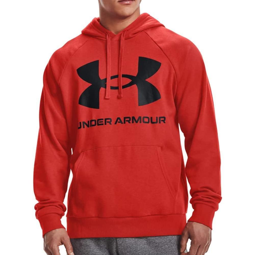imageUnder Armour Mens Rival Fleece Sportstyle Logo HoodieRadiant Red 839Black