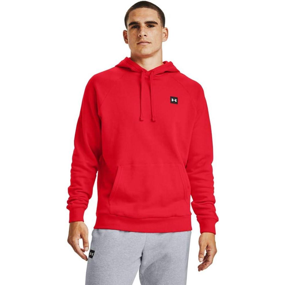 imageUnder Armour Mens Rival Fleece Sportstyle Logo HoodieRed 600Onyx White
