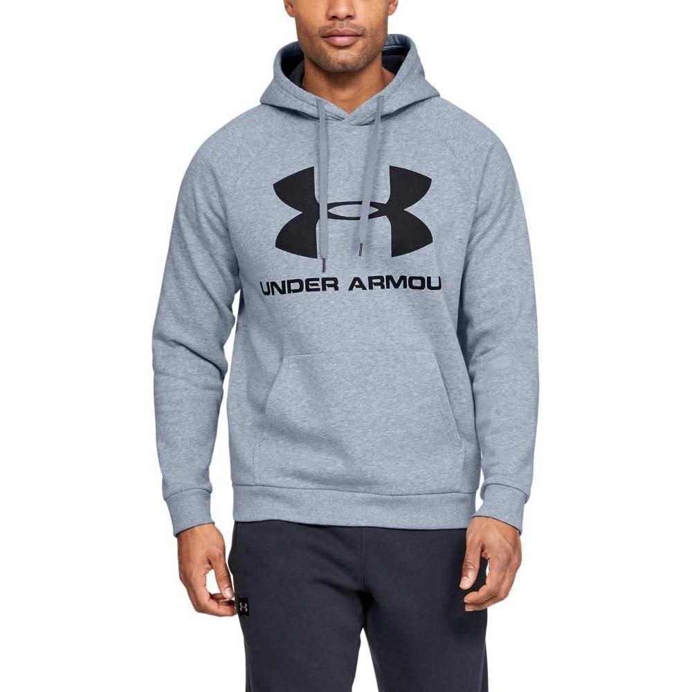 imageUnder Armour Mens Rival Fleece Sportstyle Logo HoodieSteel Light Heather