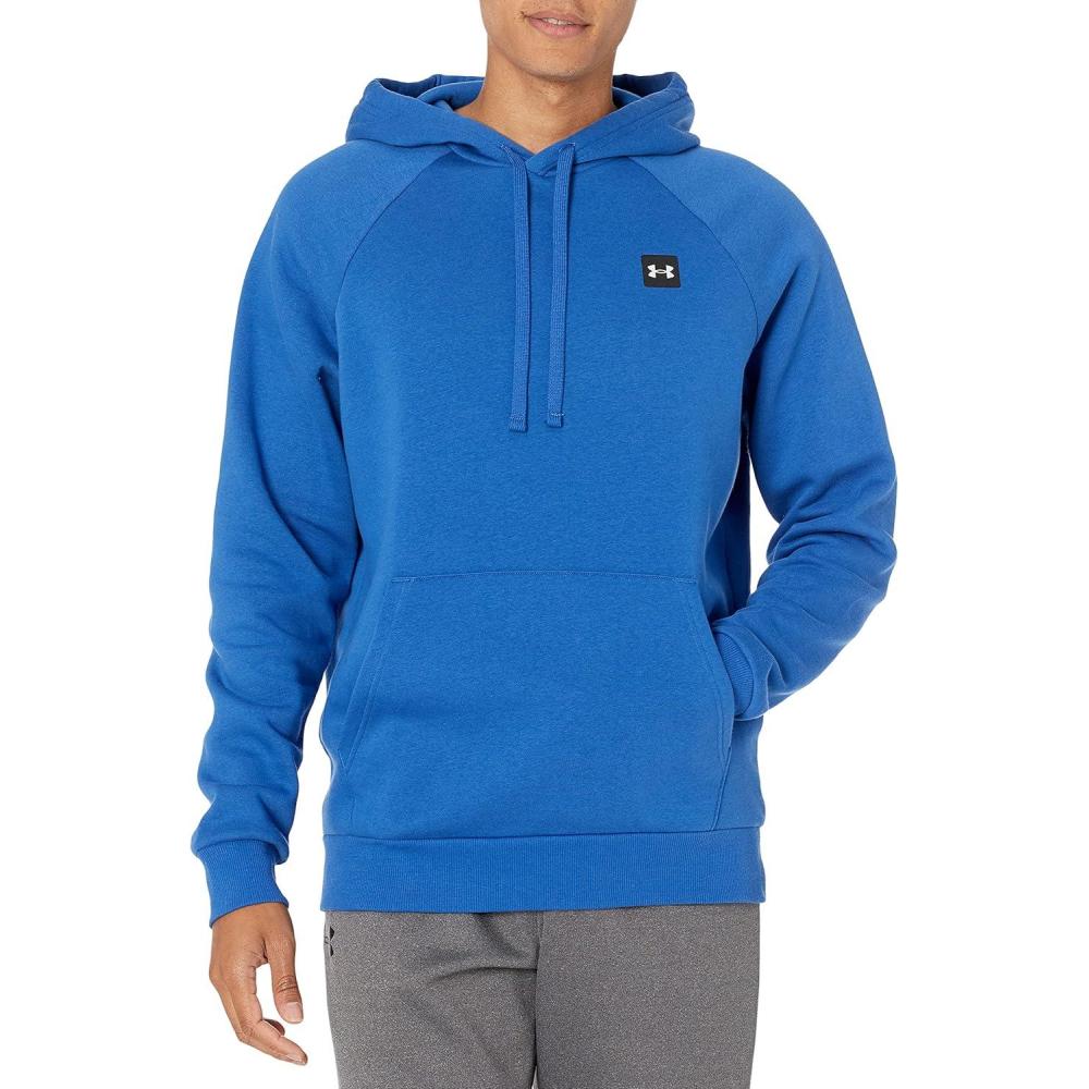 imageUnder Armour Mens Rival Fleece Sportstyle Logo HoodieTech Blue 432Onyx White