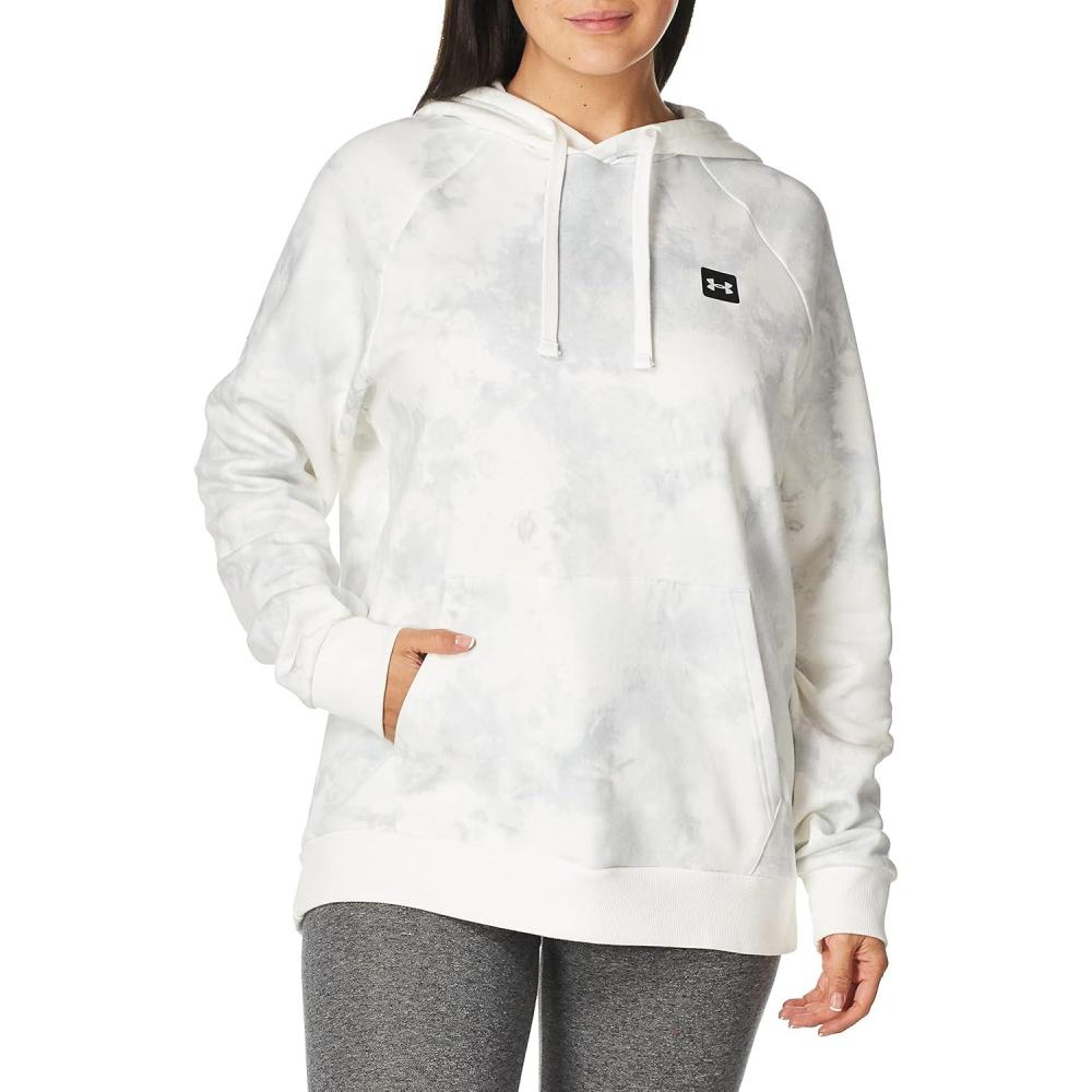 imageUnder Armour Mens Rival Fleece Sportstyle Logo HoodieWhite Tiedye