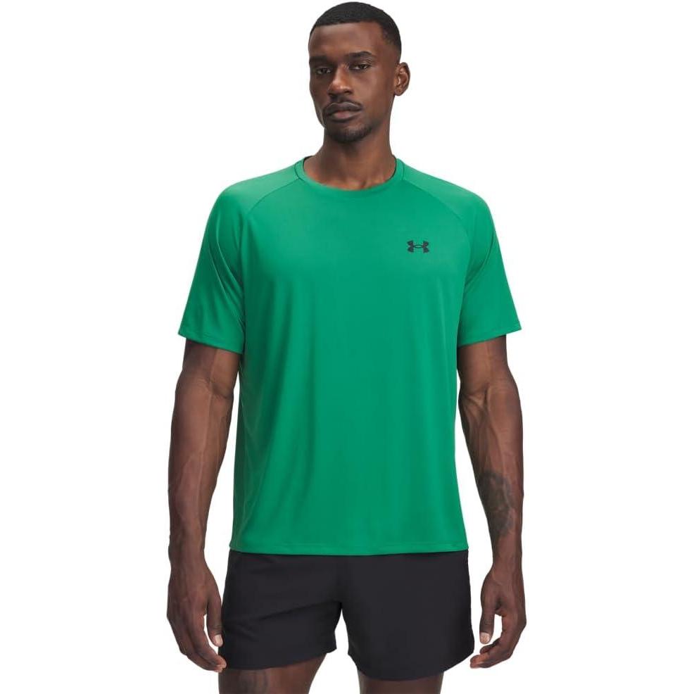 imageUnder Armour Mens Tech 20 ShortSleeve TShirt305 Team Kelly Green   Black
