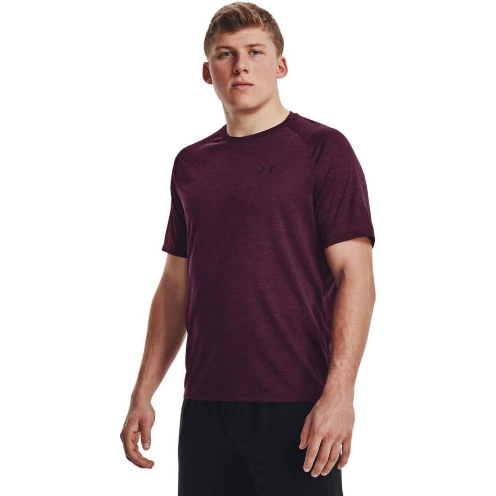 imageUnder Armour Mens Tech 20 ShortSleeve TShirt572 Purple Stone   Black