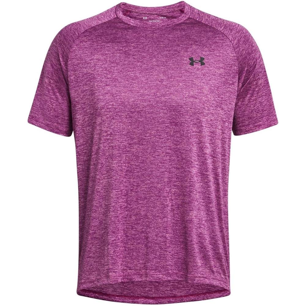 imageUnder Armour Mens Tech 20 ShortSleeve TShirt573 Mystic Magenta   Black