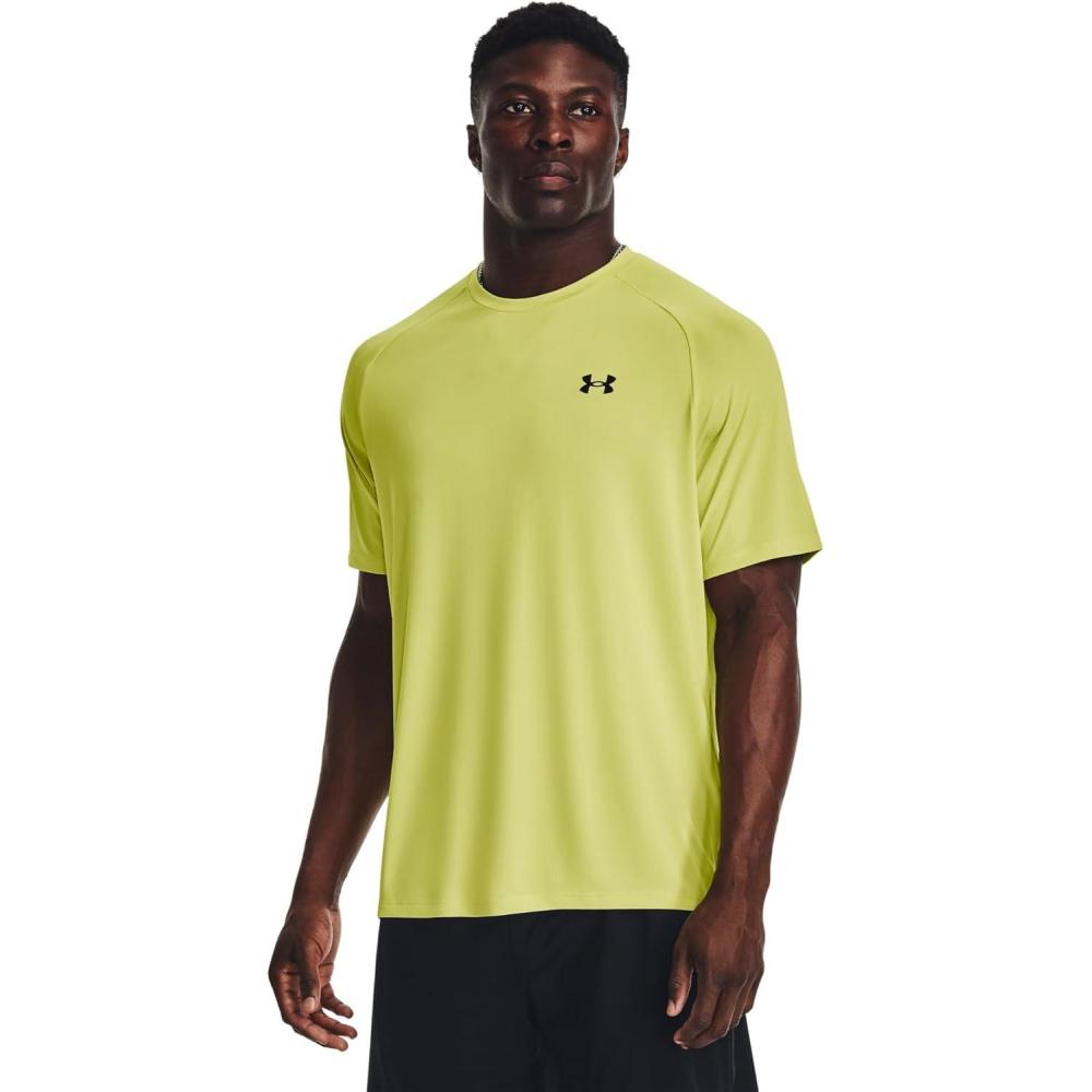 imageUnder Armour Mens Tech 20 ShortSleeve TShirt743 Lime Yellow   Black